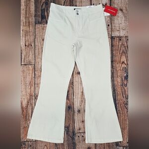 Lucky Brand Jeans Women's 14/32 Stevie High-Rise Flare Stretch Corduroy Cream